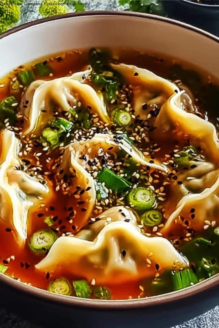Easy Asian Dumpling Potsticker Soup Recipe