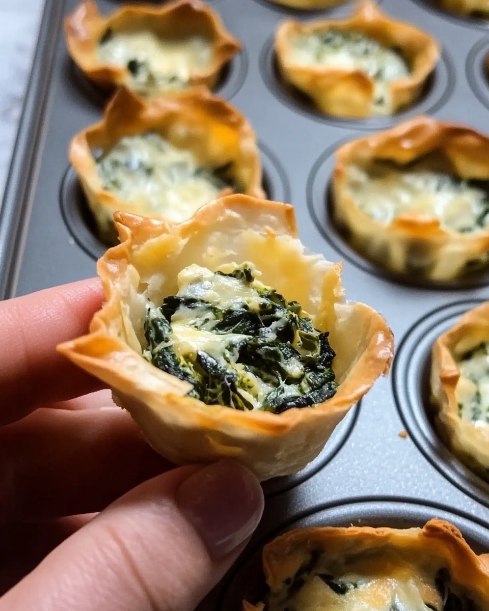 Spinach and Artichoke Wonton Cups Recipe - Recipe Image