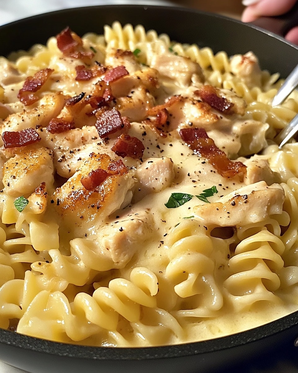 Creamy Chicken Bacon Ranch Pasta Recipe - Recipe Image