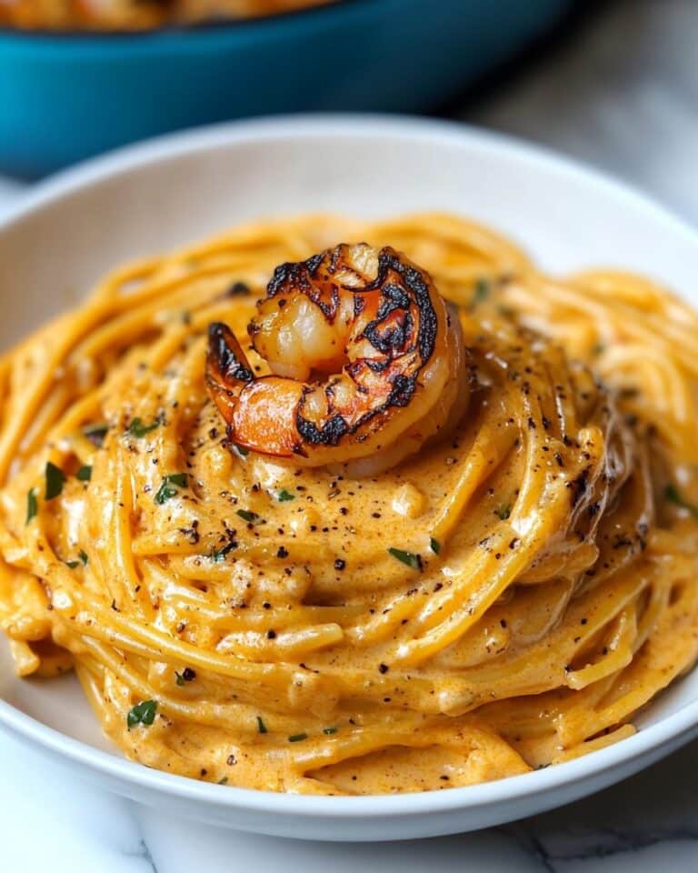 Easy Creamy Shrimp Linguine with Garlic Recipe