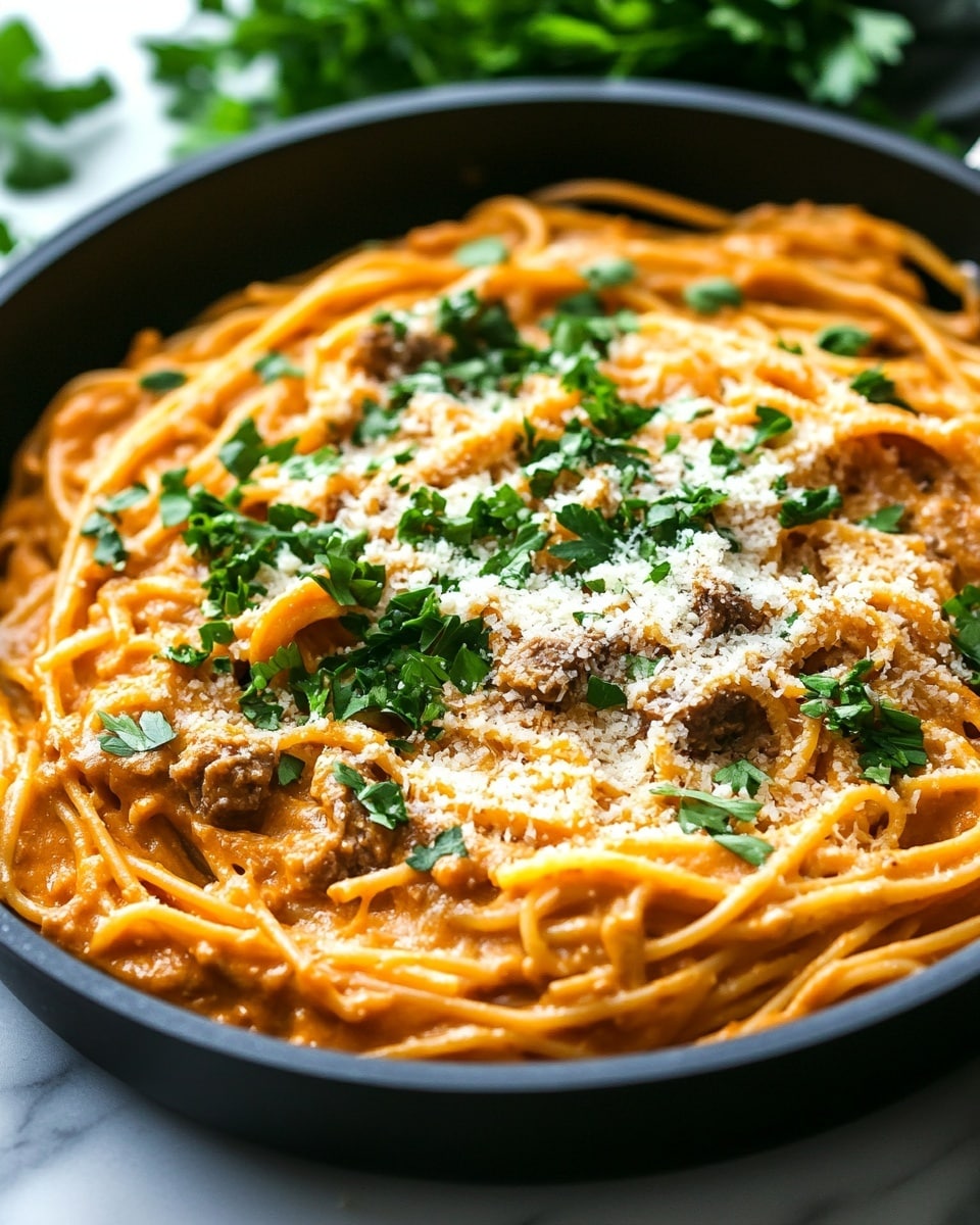 Vegan Creamy Sun Dried Tomato Pasta Recipe - Recipe Image