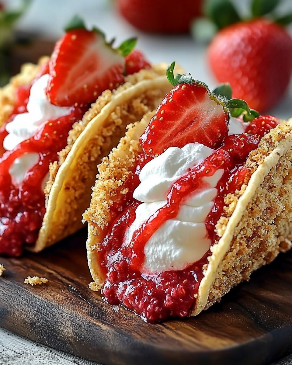 Strawberry Crunch Cheesecake Tacos Recipe - Recipe Image