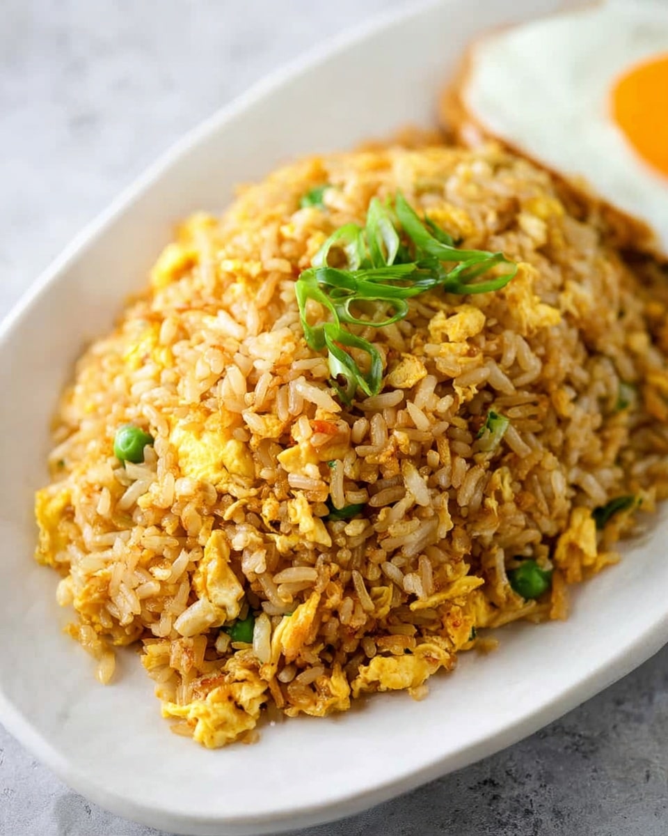 Egg Fried Rice with Green Onion and Sesame Oil Recipe