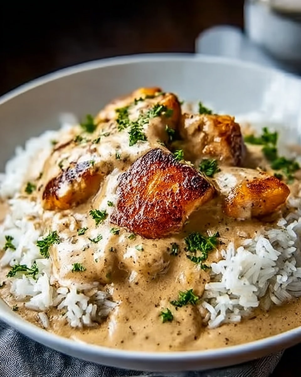 Creamy Smothered Chicken and Rice Recipe
