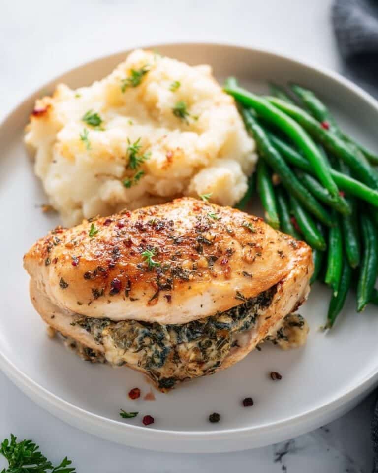 Garlic Spinach and Sun-Dried Tomato Stuffed Chicken Breast Recipe