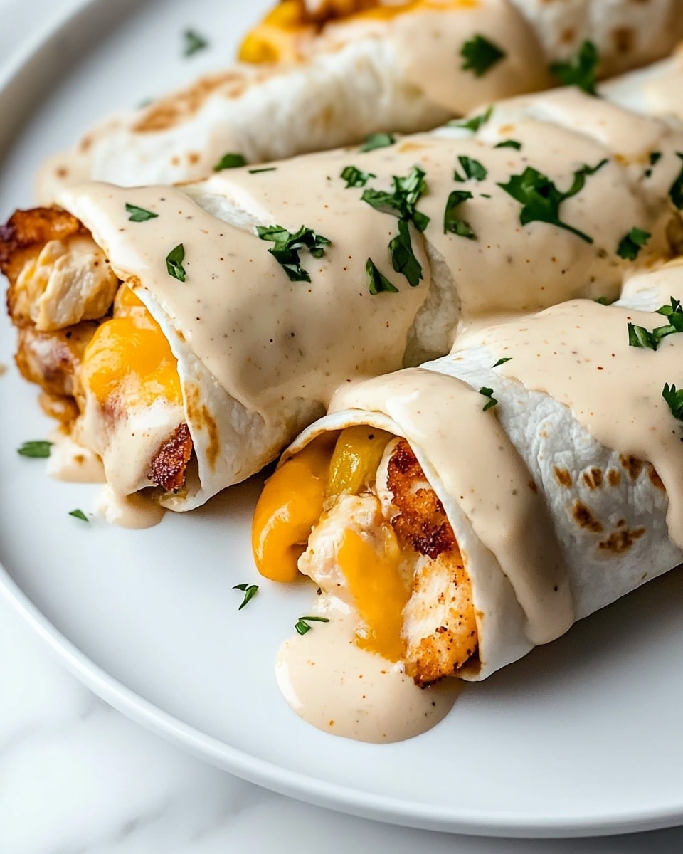 Cheesy Garlic Chicken Wraps Recipe - Recipe Image
