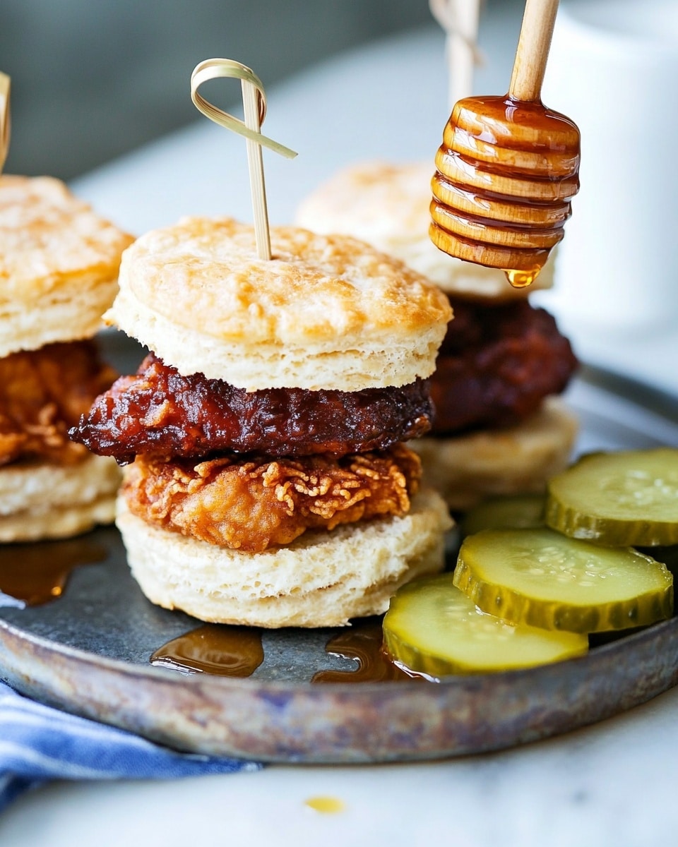 Hot Honey Chicken Biscuits Recipe - Recipe Image