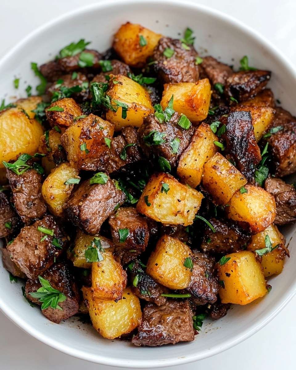 Garlic Butter Steak and Potatoes Recipe - Recipe Image