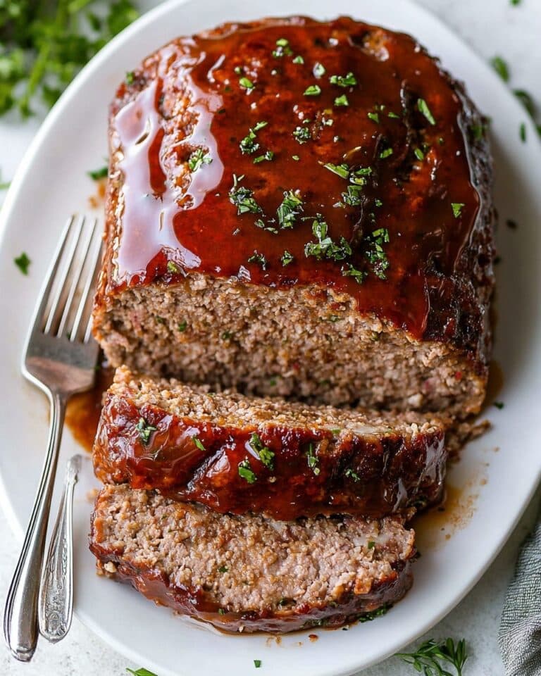 Classic Homemade Meatloaf with Savory Ketchup Glaze Recipe