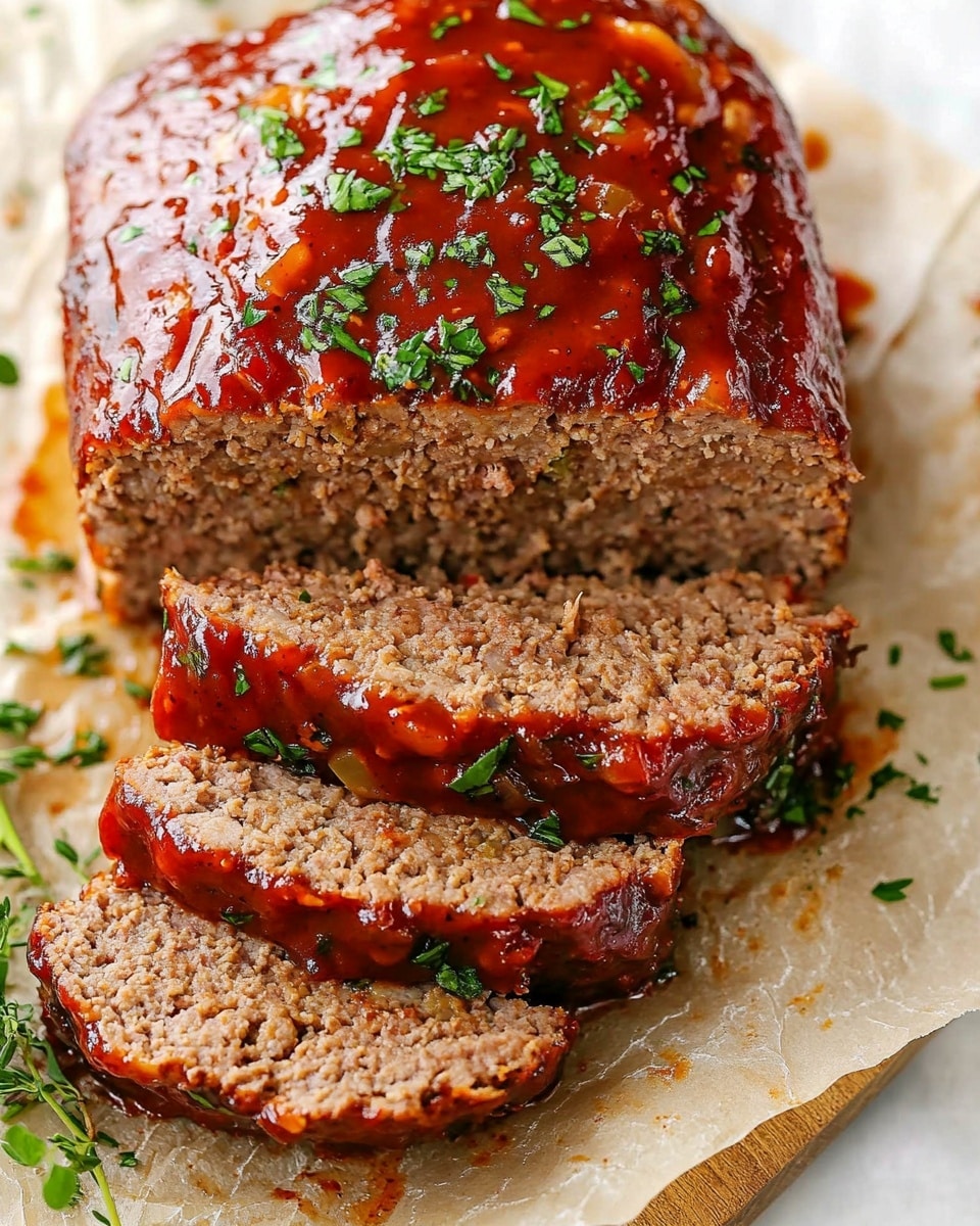 Classic Homemade Meatloaf with Savory Ketchup Glaze Recipe - Recipe Image