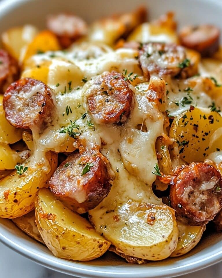 Cheesy Ranch Potatoes and Smoked Sausage Recipe
