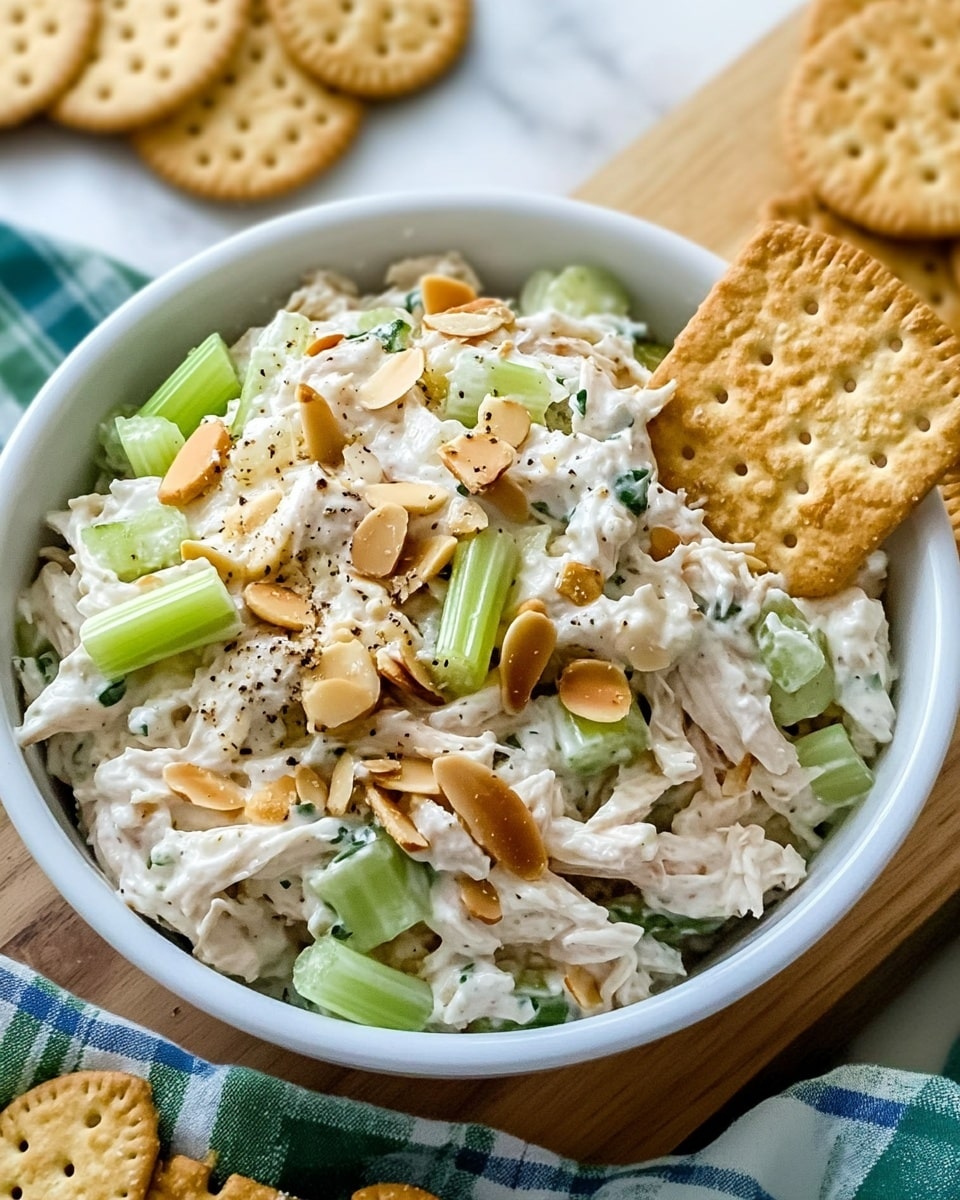 Creamy Chicken Salad with Almonds and Celery Recipe - Recipe Image