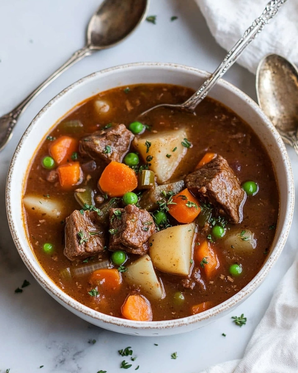 Slow Cooker Vegetable Beef Soup Recipe - Recipe Image