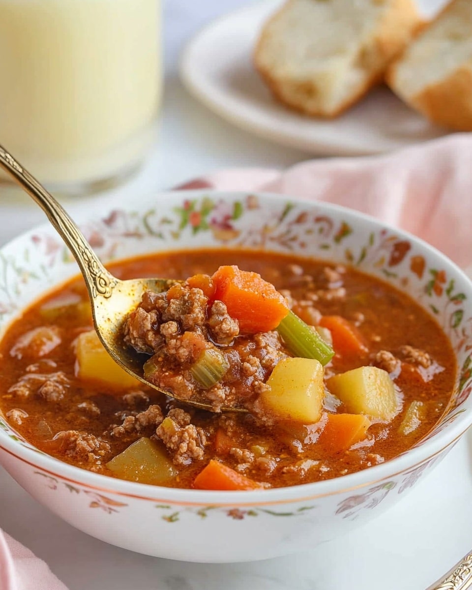 Hearty Hamburger Soup Recipe - Recipe Image
