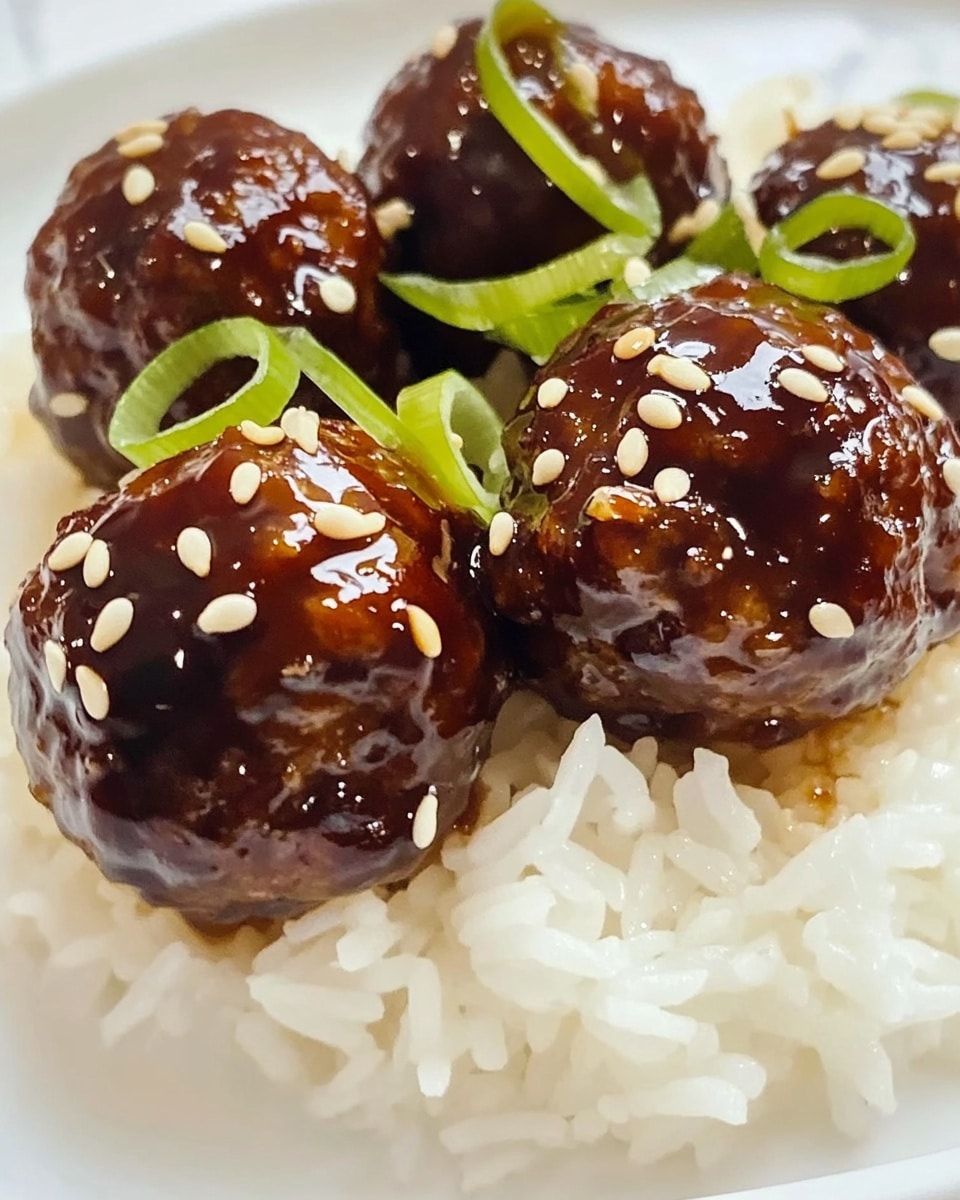 Saucy Sesame Gochujang Meatballs Recipe - Recipe Image