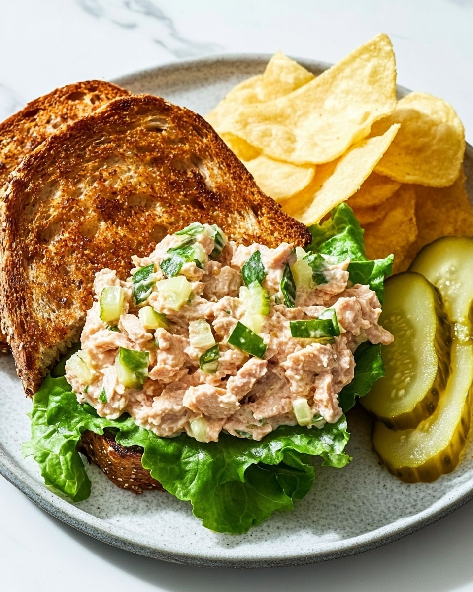 Creamy Tuna Fish Salad with Celery, Onion, and Fresh Parsley Recipe - Recipe Image