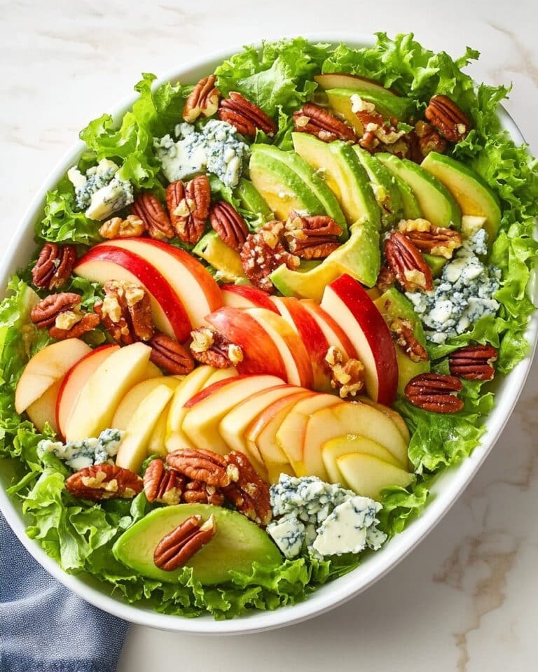 Roquefort Pear Salad with Caramelized Pecans and Mustard Vinaigrette Recipe