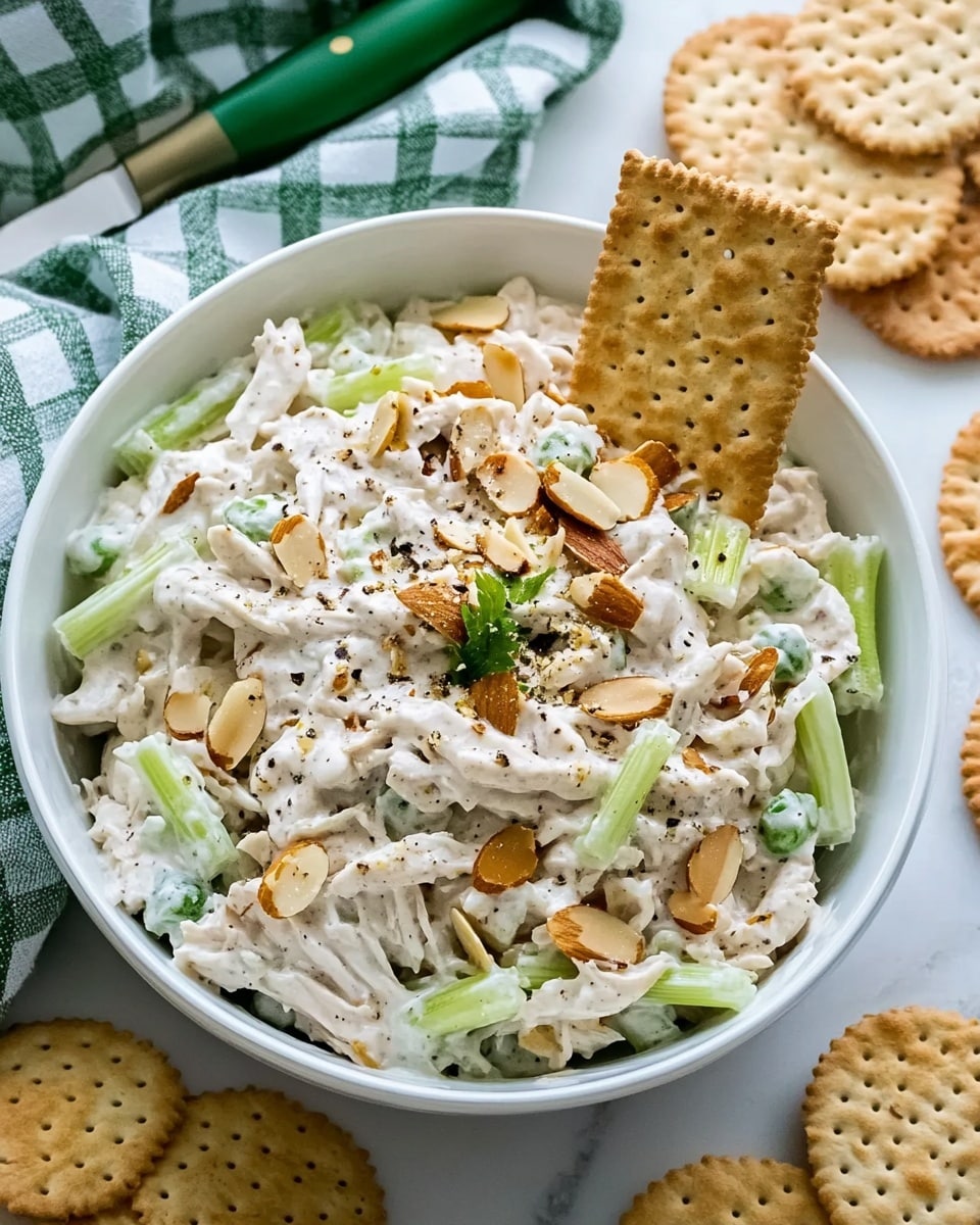 Creamy Chicken Salad with Almonds and Celery Recipe - Recipe Image