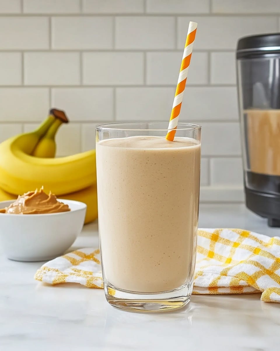 Creamy Peanut Butter Banana Smoothie Recipe - Recipe Image