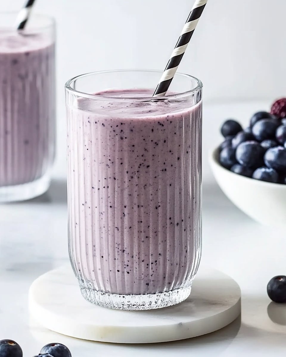 Creamy Blueberry Vanilla Smoothie Recipe - Recipe Image