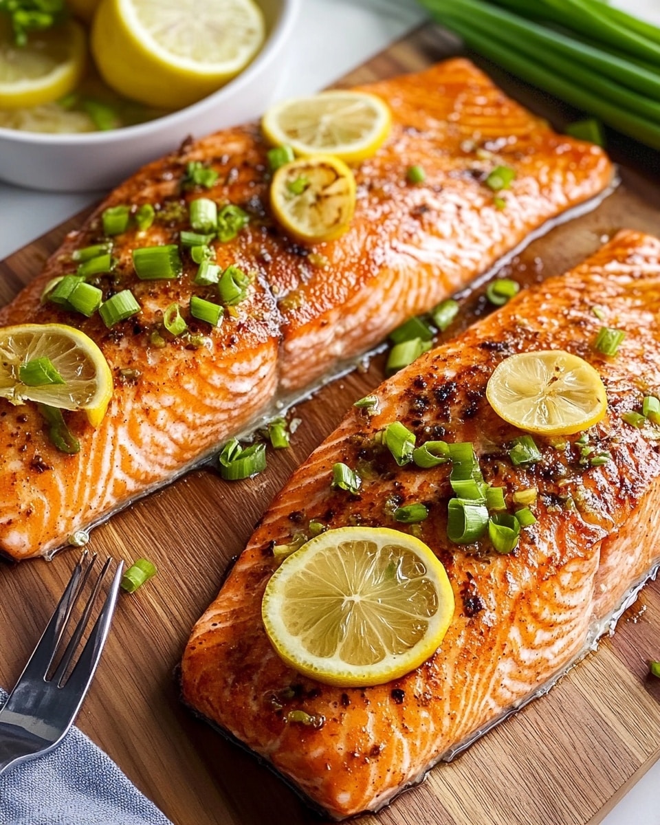 Cedar Planked Salmon with Soy-Ginger Marinade Recipe - Recipe Image