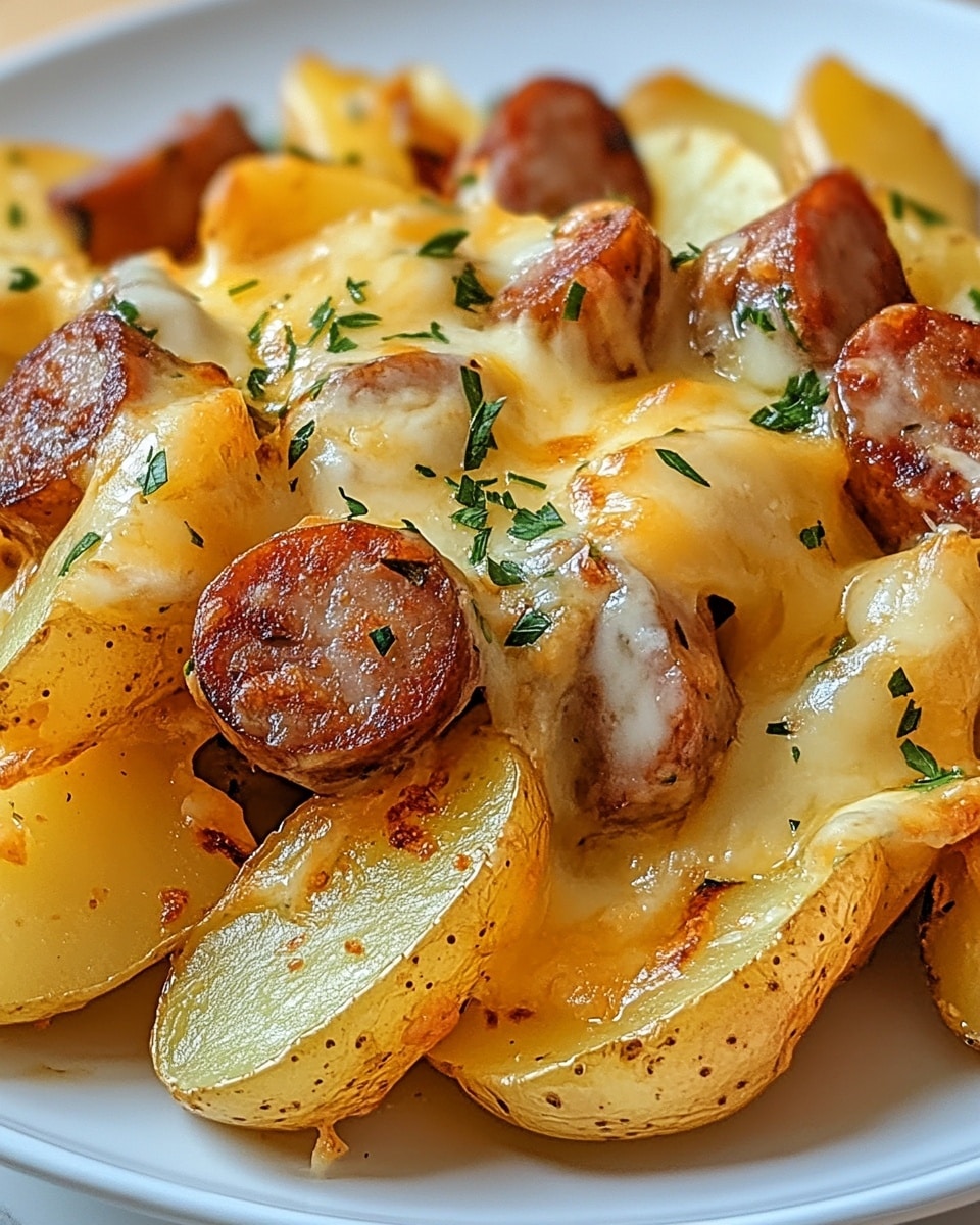 Cheesy Ranch Potatoes and Smoked Sausage Recipe - Recipe Image