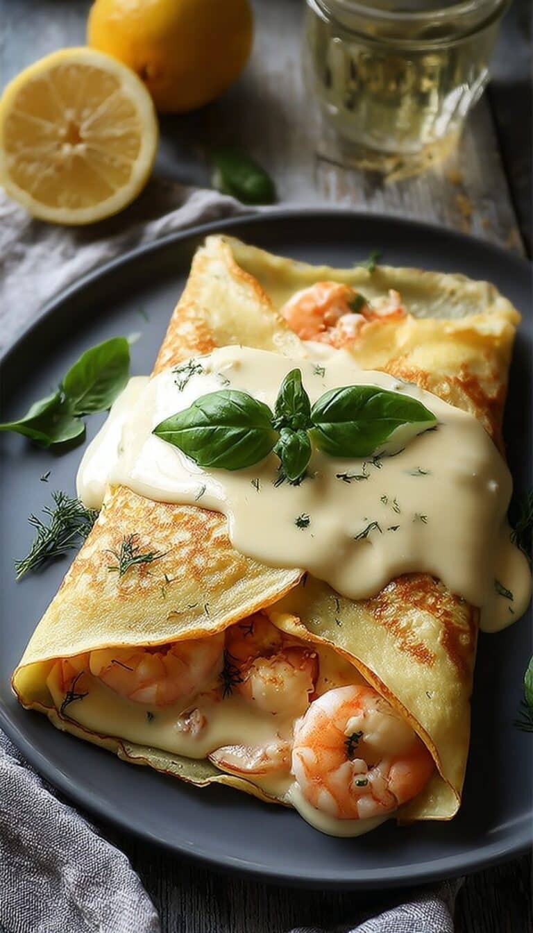 Seafood Crepes with Béchamel Sauce Recipe