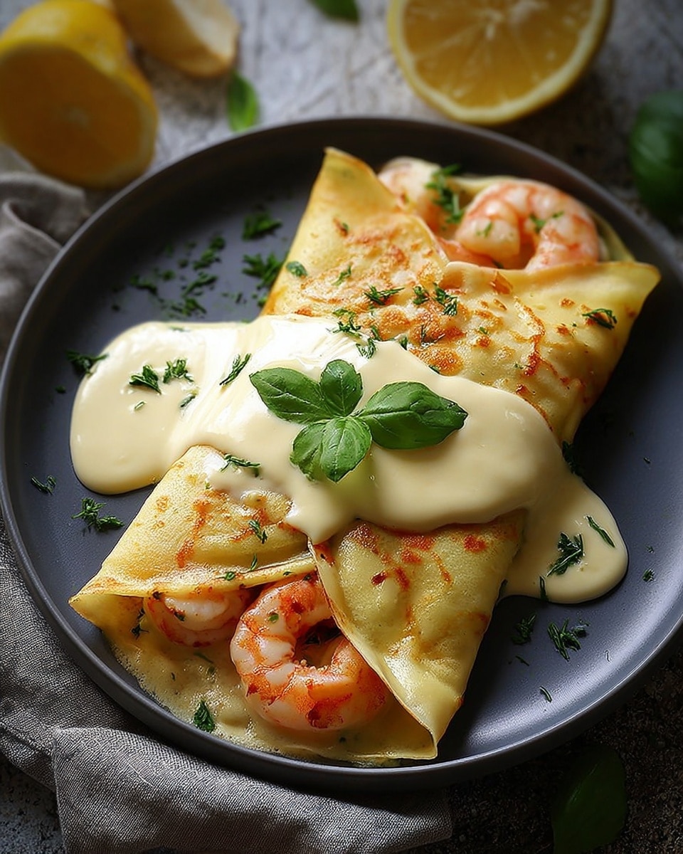 Seafood Crepes with Béchamel Sauce Recipe - Recipe Image