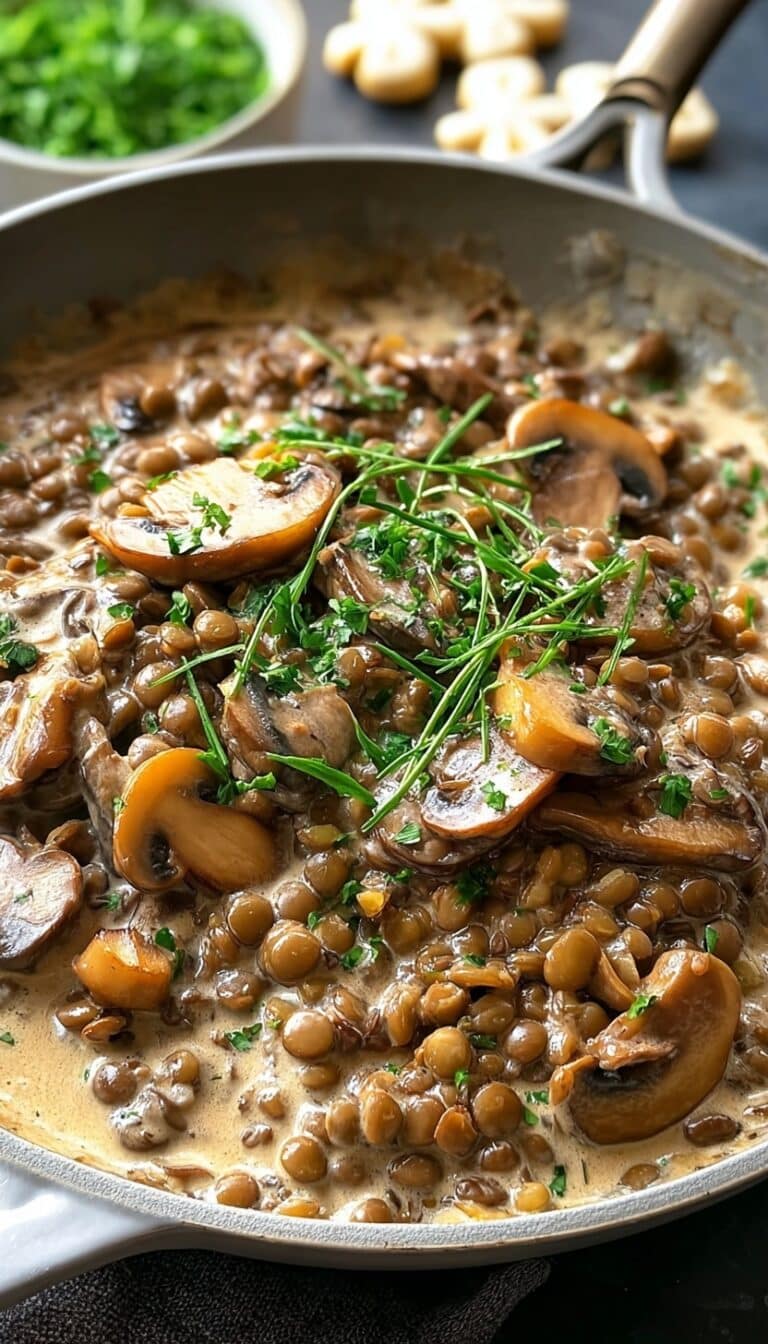 Lentil Mushroom Stroganoff Recipe