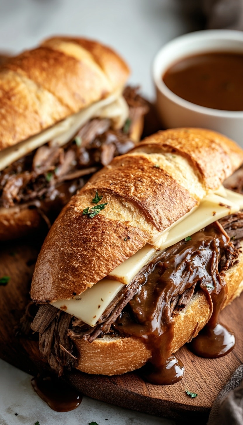 Crockpot French Dip Sandwiches Recipe - Recipe Image