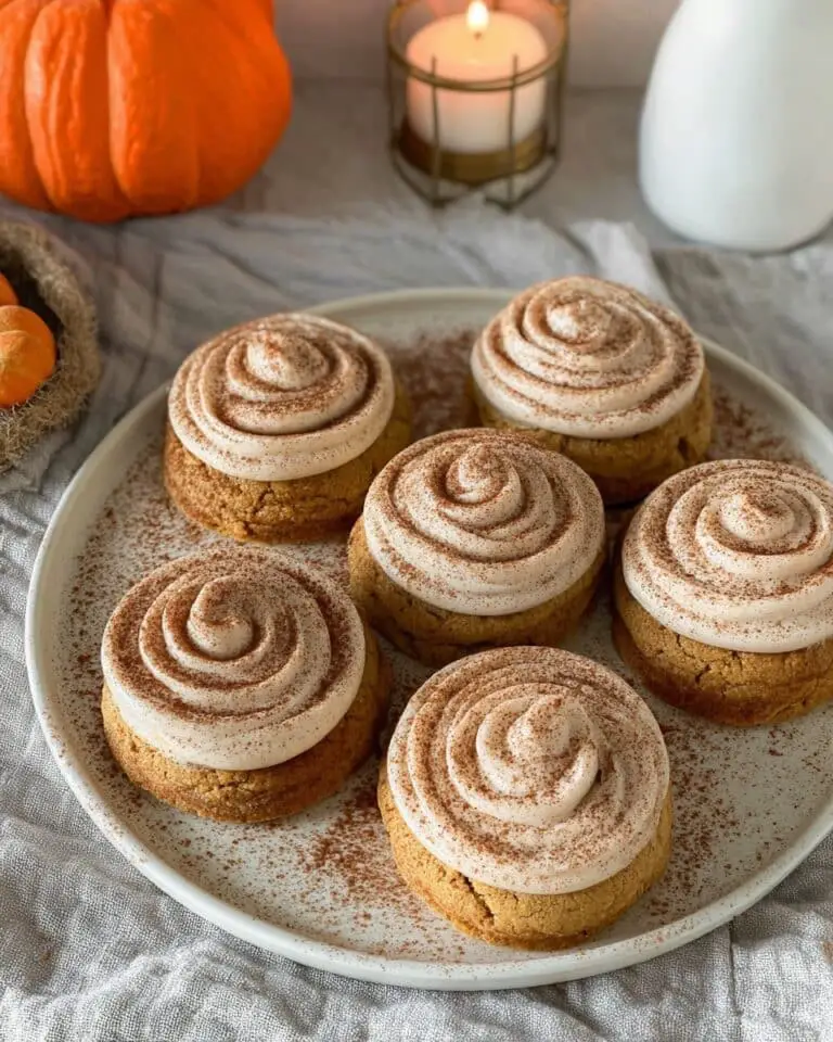 Soft Pumpkin Cookies with Cinnamon Frosting Recipe