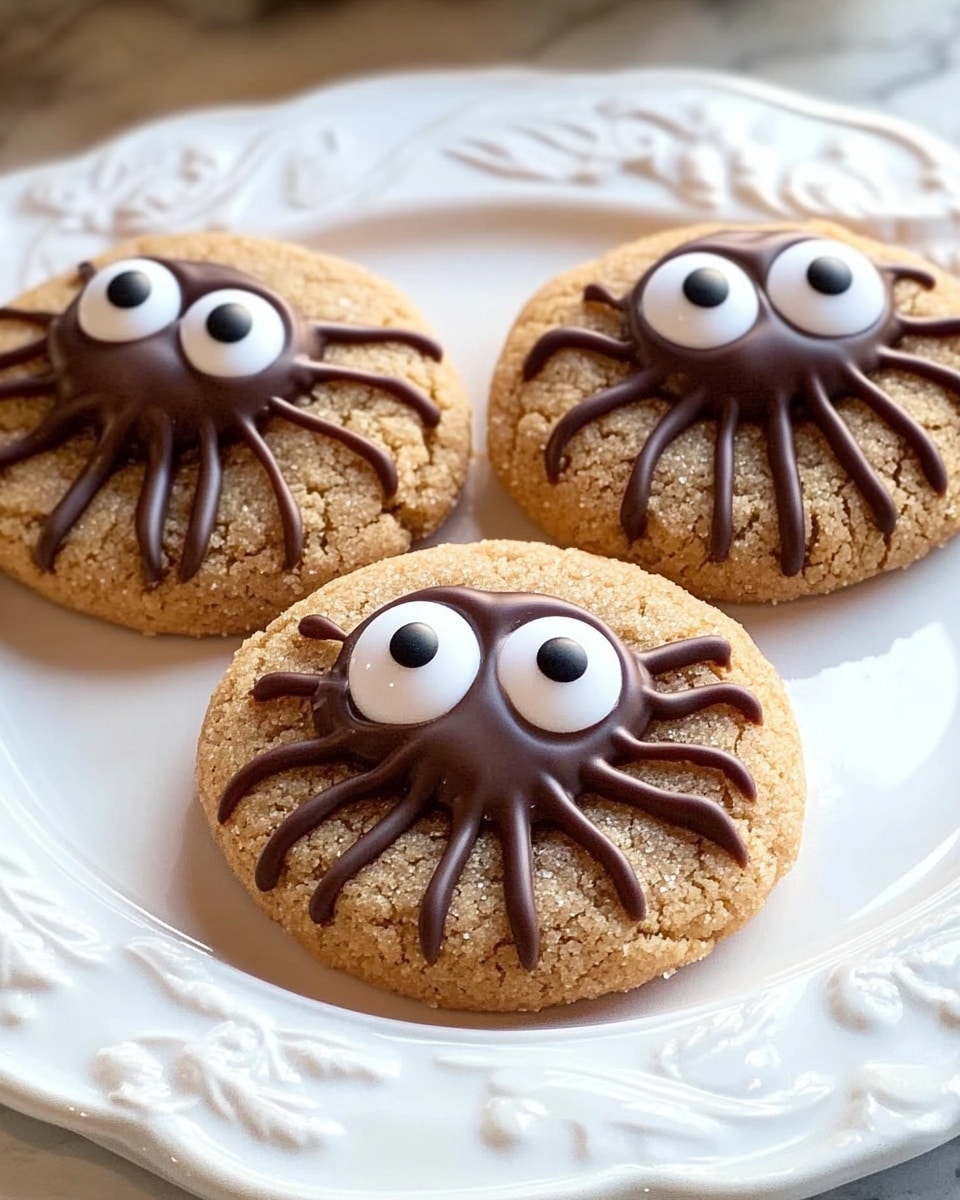 Peanut Butter Spider Cookies Recipe - Recipe Image