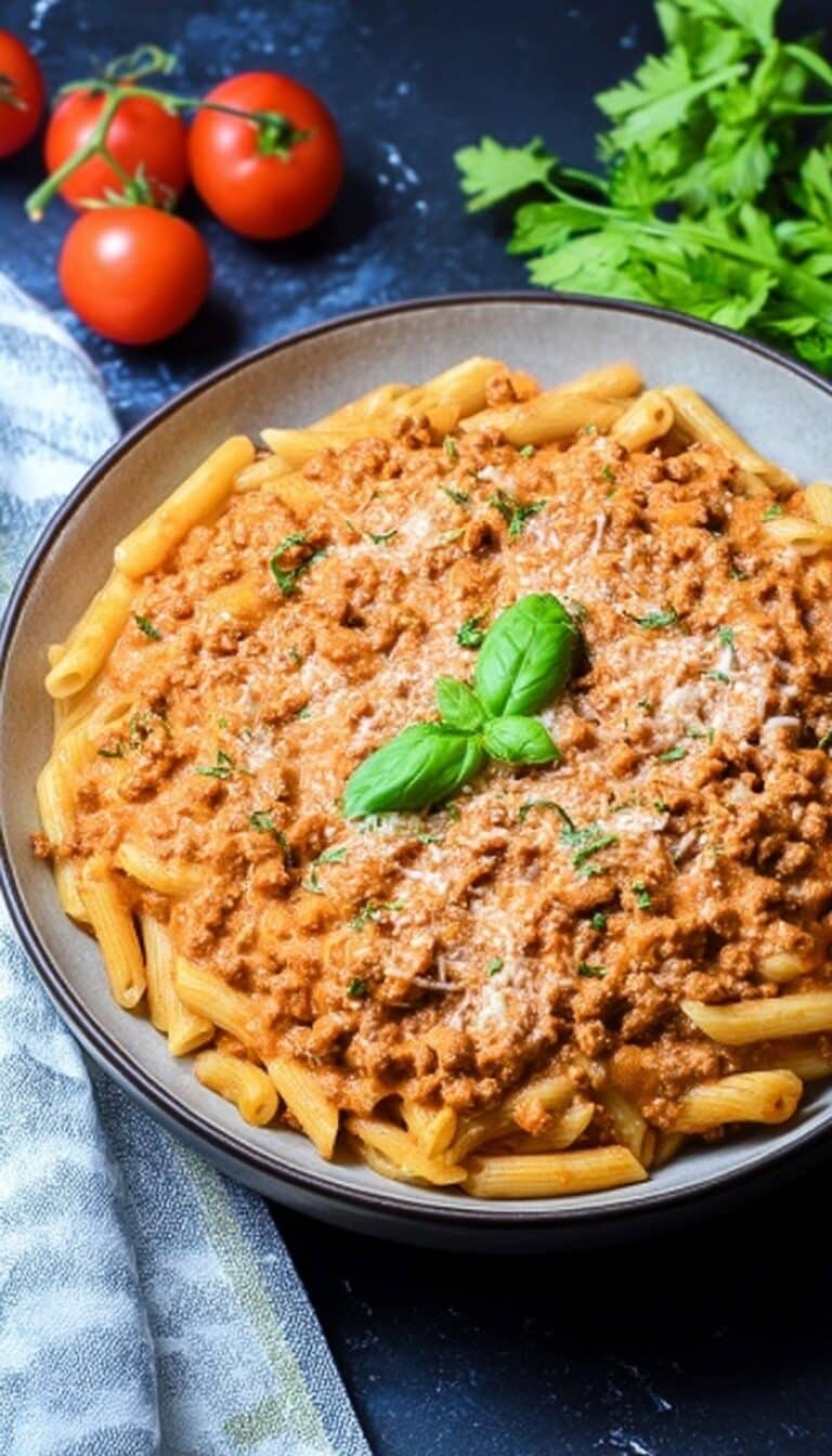 High Protein Creamy Beef Pasta Recipe