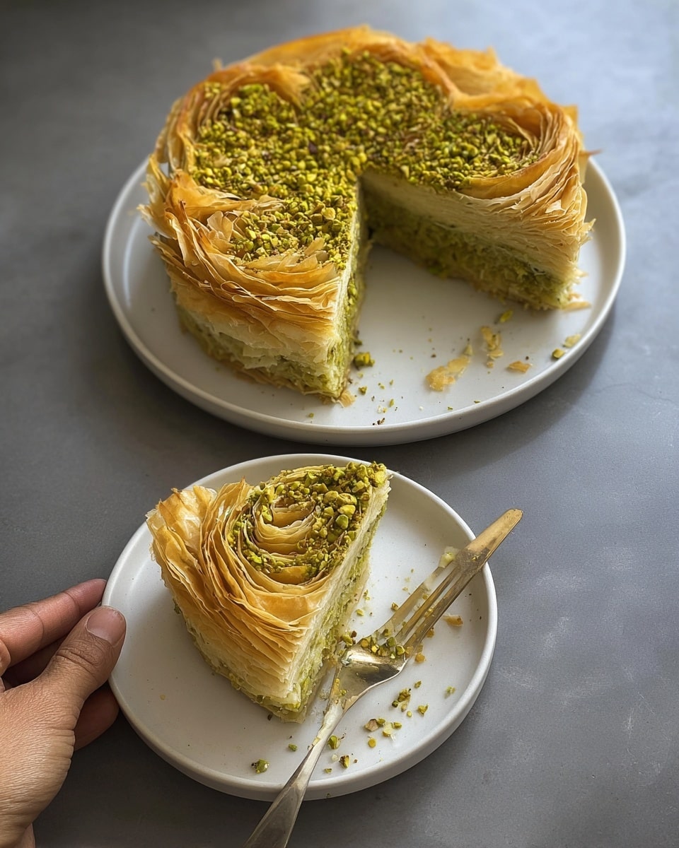 Pistachio Baklava Cheesecake Recipe - Recipe Image