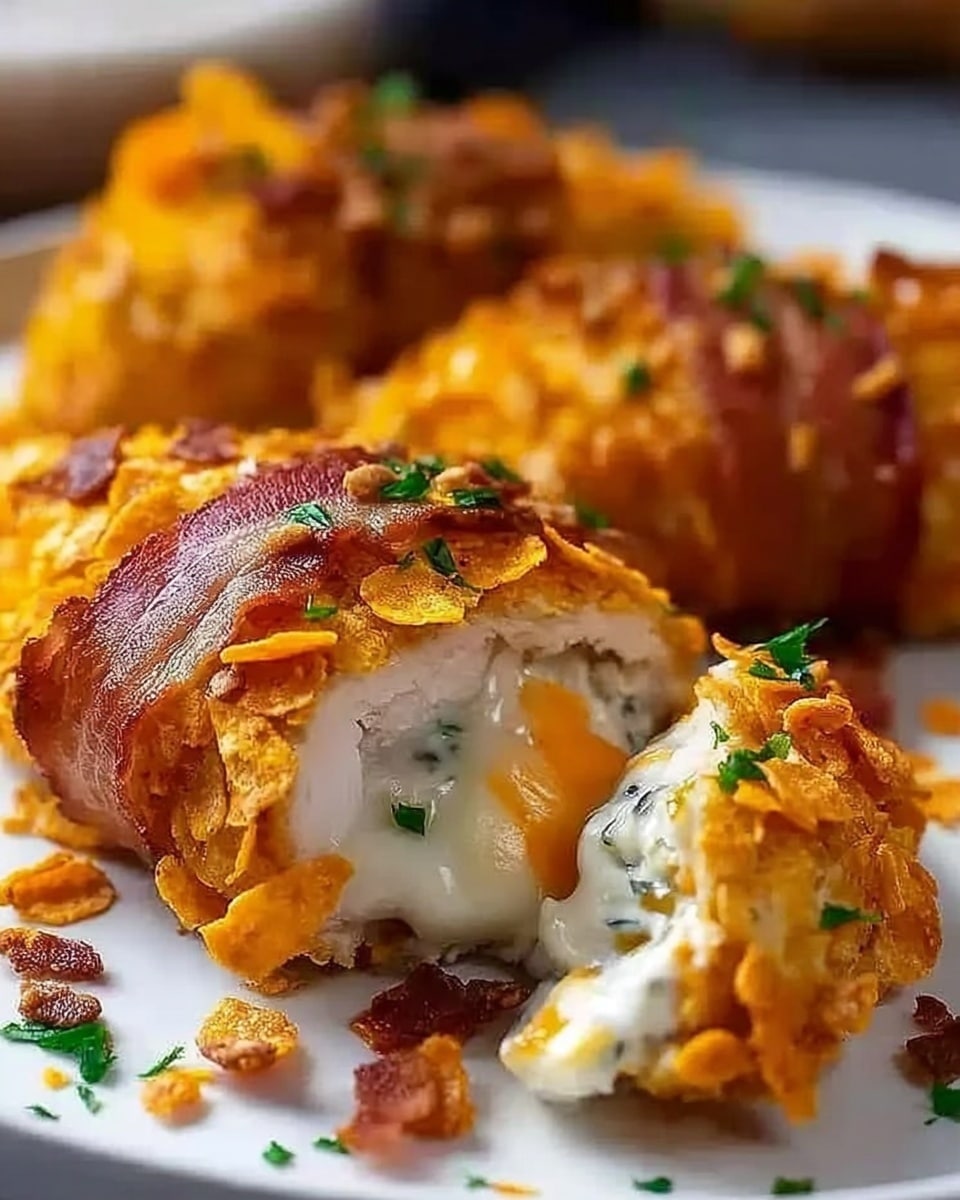 Cream Cheese and Bacon Stuffed Doritos Chicken Recipe - Recipe Image
