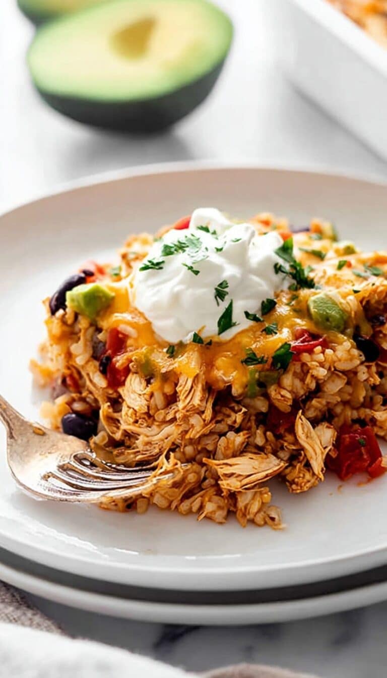 Easy Chicken Burrito Casserole Recipe