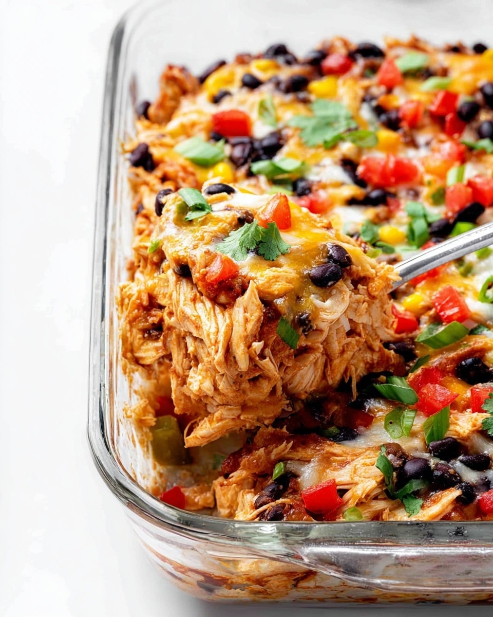 Easy Chicken Burrito Casserole Recipe - Recipe Image