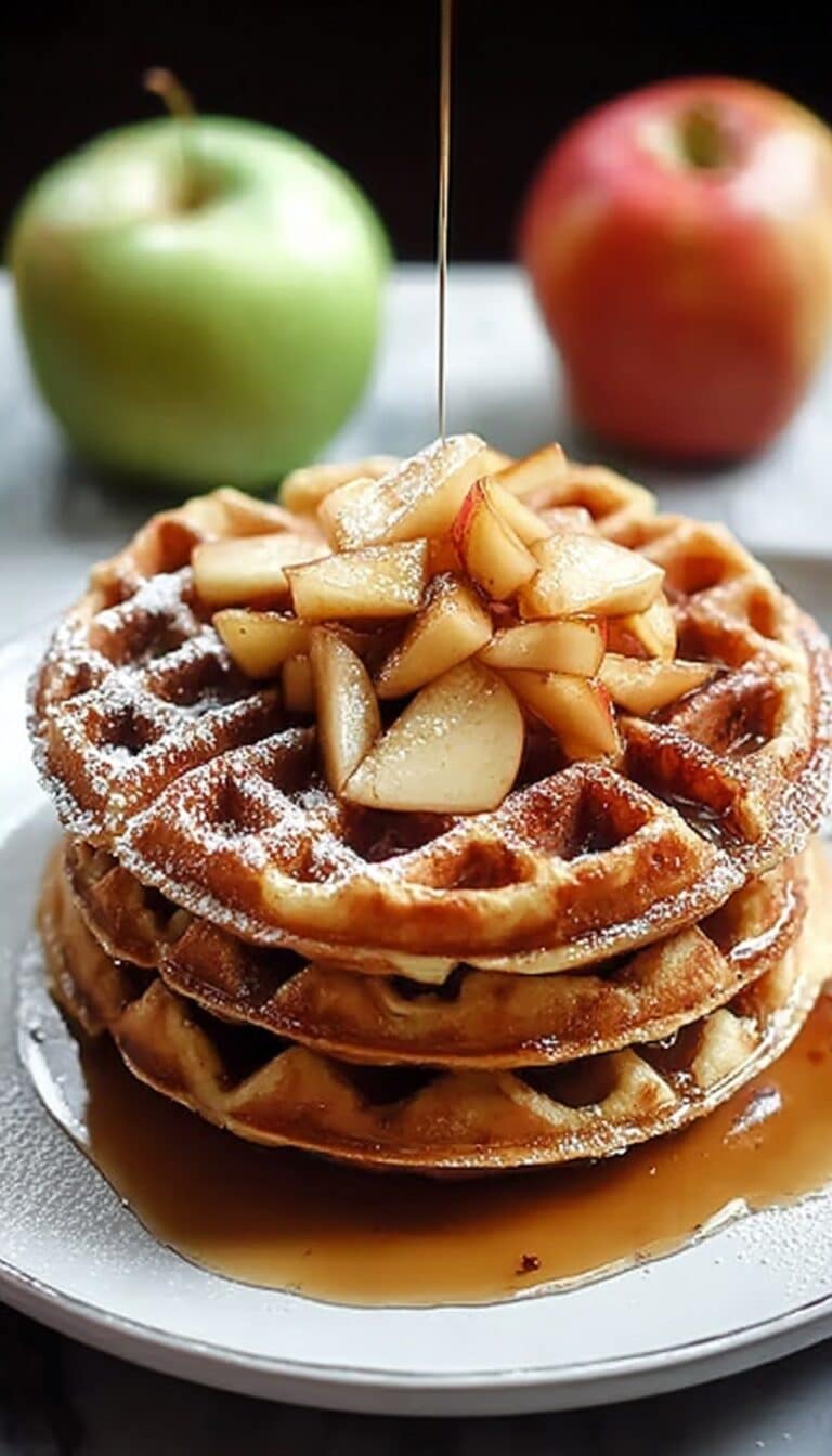 Delicious Apple Cider Waffles for a Cozy Fall Breakfast Recipe