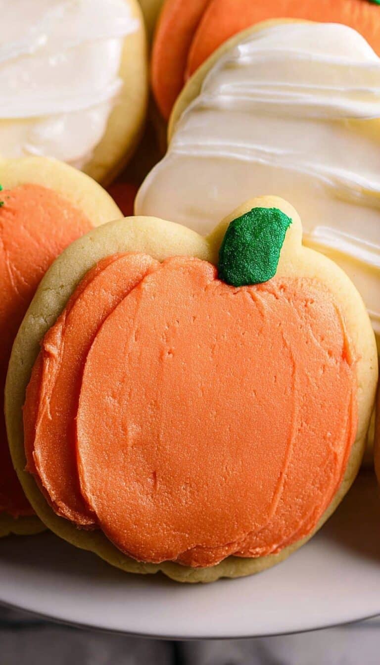 Pumpkin Cut-Out Cookies with Vanilla-Almond Frosting Recipe