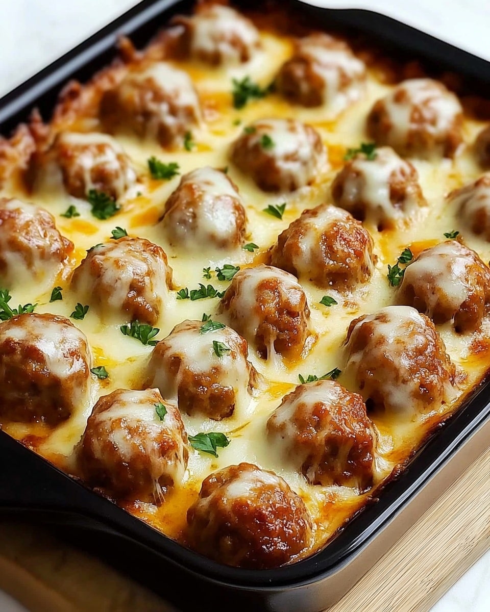 Dump-and-Bake Meatball Pasta Casserole Recipe - Recipe Image