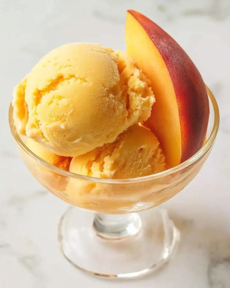 The Best Peach Sorbet Without an Ice Cream Maker Recipe