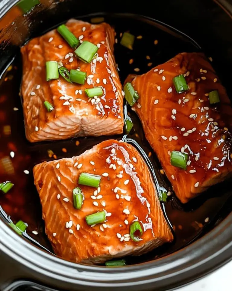 Slow Cooker Honey Garlic Glazed Salmon Recipe