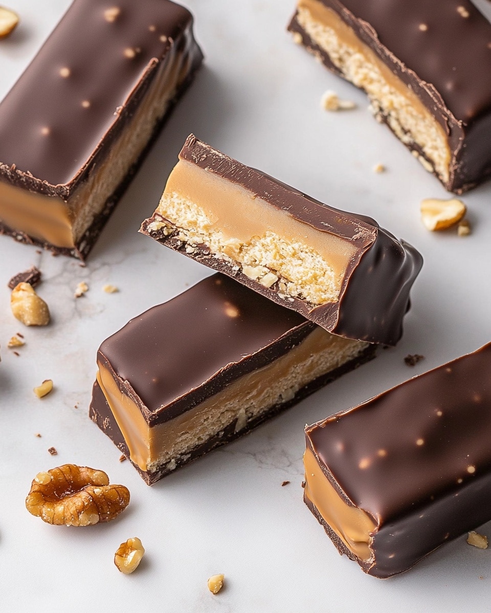 Homemade Snickers Bar Recipe - Recipe Image