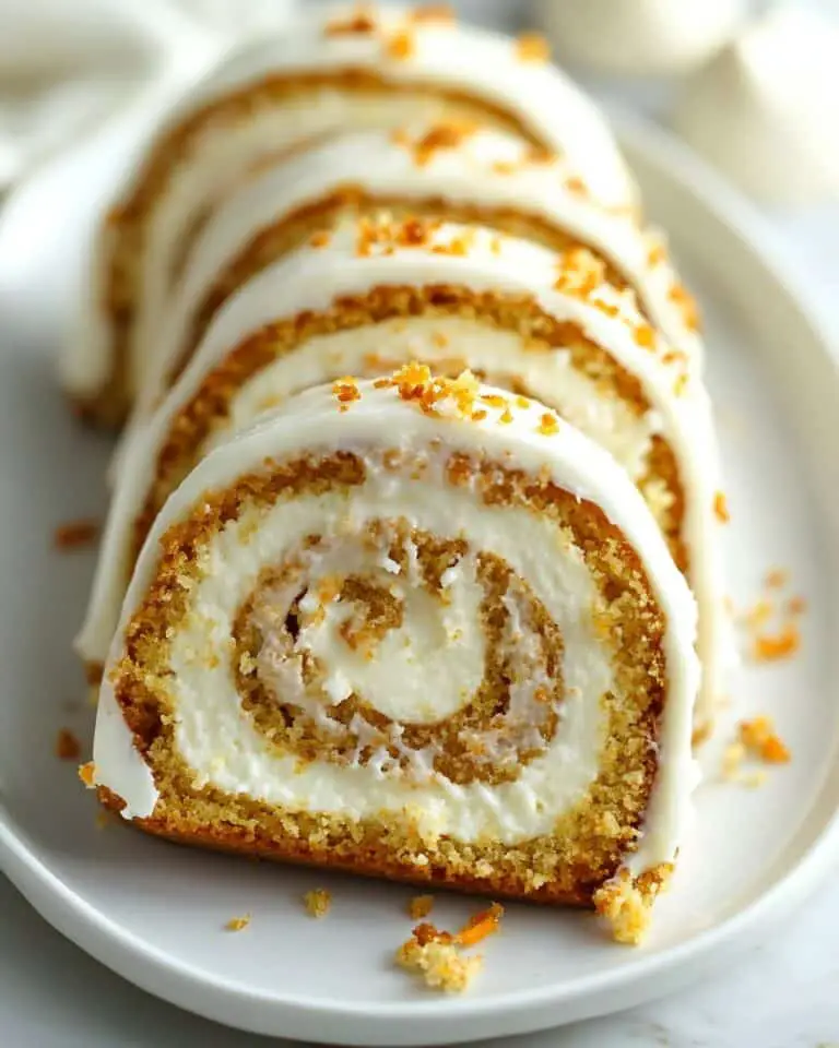 Carrot Cake Roll with Cream Cheese Frosting Recipe
