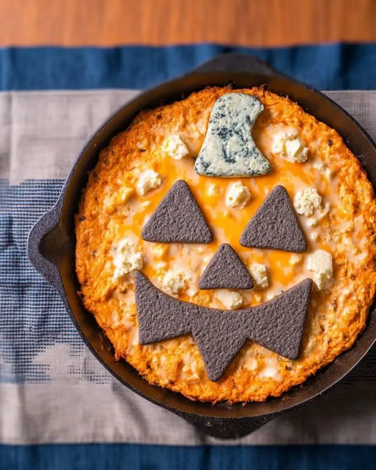 Easy to Decorate Halloween Buffalo Chicken Dip Recipe