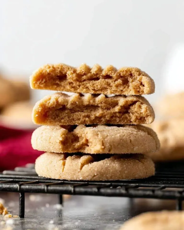 Soft & Thick Peanut Butter Cookies Recipe