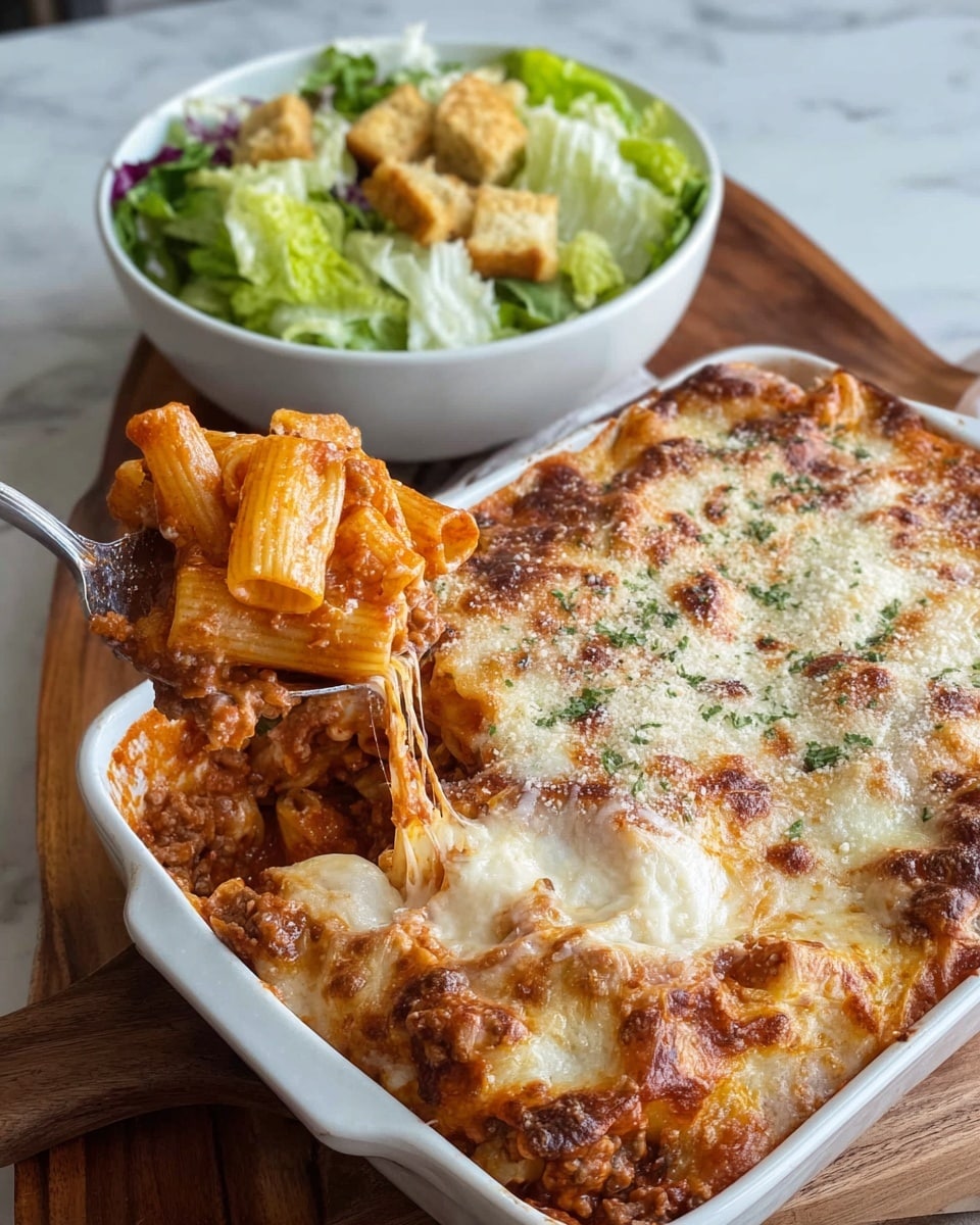 Cheesy Baked Rigatoni Recipe - Recipe Image