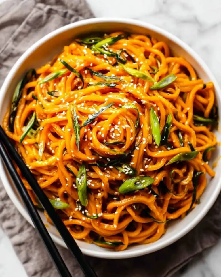 Saucy Gochujang Zucchini Noodles Recipe