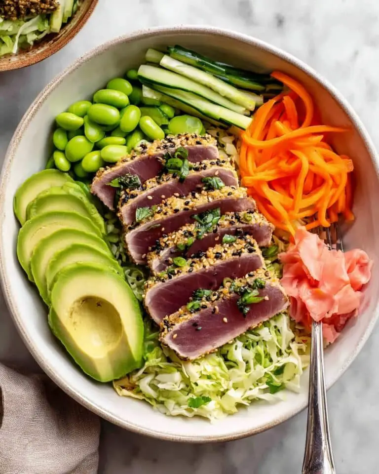 Sushi Salad with Wasabi Ahi Tuna Recipe