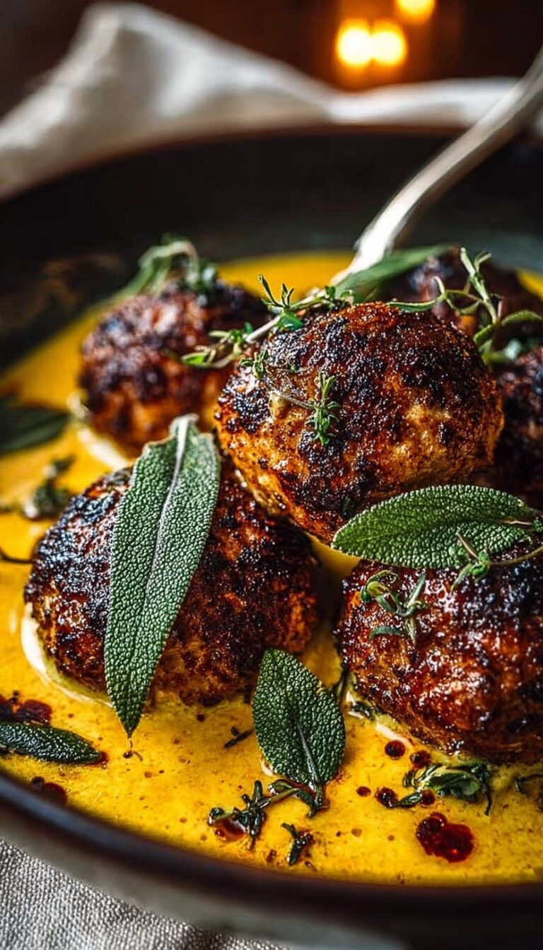 Turkey Meatballs with Pumpkin Sage Sauce Recipe